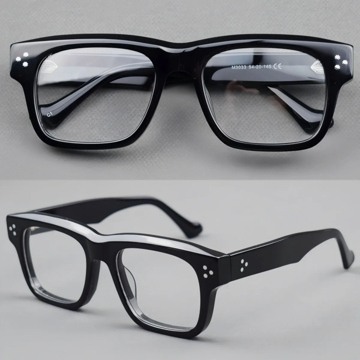 

Thick Acetate Anti Blue Light Reading Glasse High Quality Square Retro Presbyopic Eyeglass Custom Diopter 0 +25 +50~+600