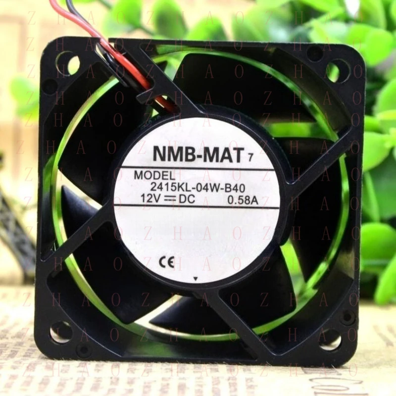 L+ 5pcs for NMB-MAT 2415KL-04W-B40 MODEL 6038 6CM DC 12V 0.58A 2-wire Cooling Fan