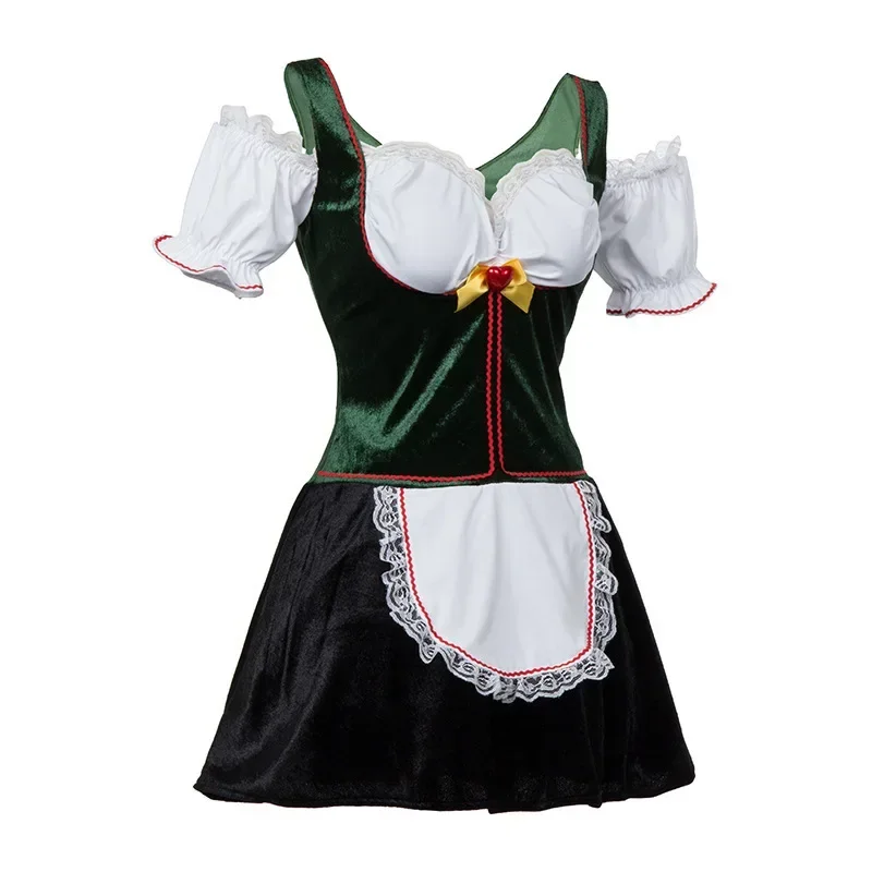 حجم كبير فستان مهرجان أكتوبر Dirndl المرأة الألمانية البيرة البافارية الحانة بغي نادلة خادمة ازياء تأثيري كرنفال حفلة Dre MN3