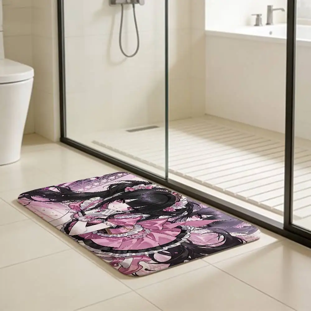 Jirai Kei Fashion Beautiful Girl Floor Mat Rectangle Anti-slip Home Soft Badmat Front Door Indoor Outdoor Mat Hotel Decor Mat