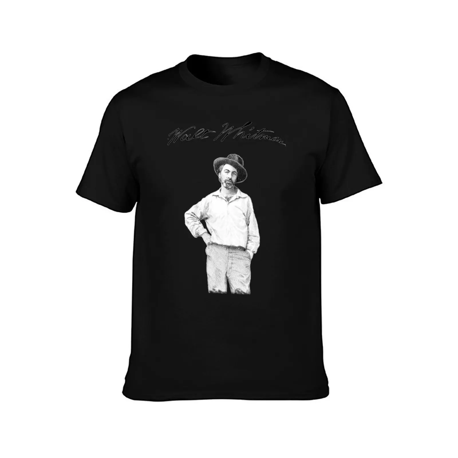 Walt Whitman T-Shirt Anti-Fade Casual Tee Shirt T-Shirt