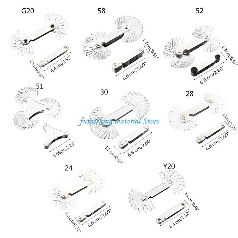 Y5GD 55 60 Degree Metric Inch Thread Plug Gauge Multi-purpose Screw Gauge Gear-Tooth Screw Gauges for Industrial Measurement