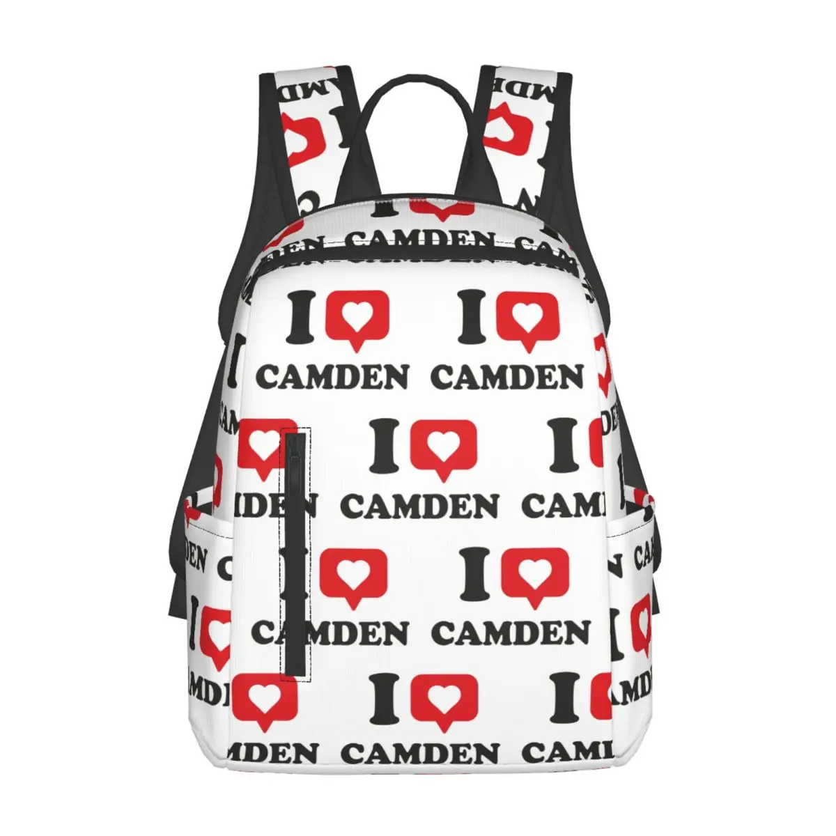 

I Love Camden Backpack Large Capacity Kids BookBag School Bag Shoulder Bags for Men Women