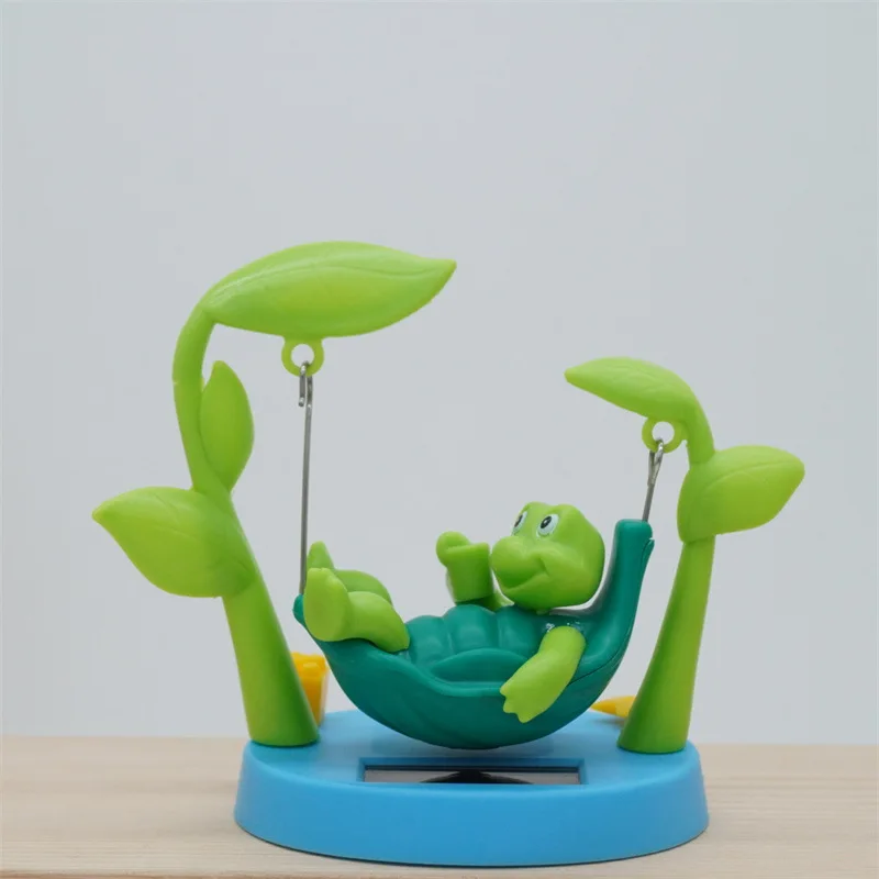 Criativo novos brinquedos solares dos desenhos animados balanço tartaruga interior do carro ornamento decorativo bonito diversão tartaruga decoração para casa brinquedos solares