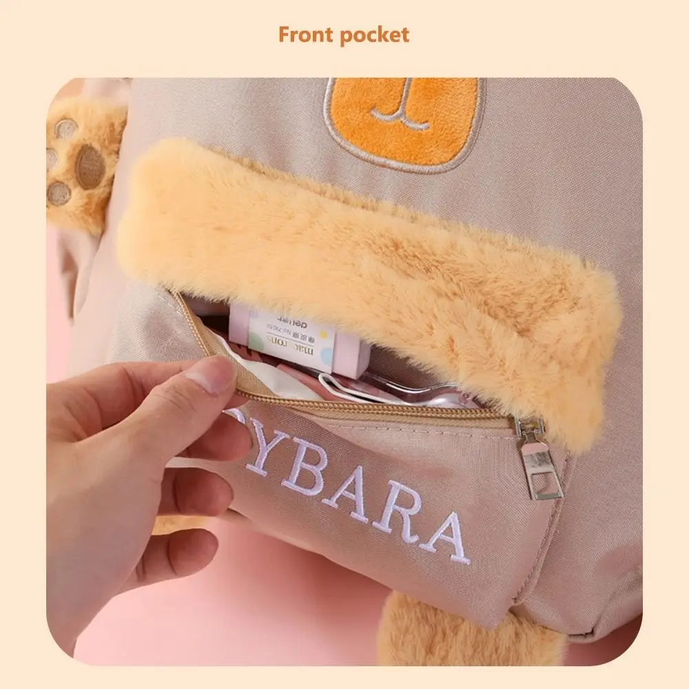 

Новый плюшевый рюкзак с капибарой, легкий школьный рюкзак большой емкости, многофункциональный рюкзак для студентов