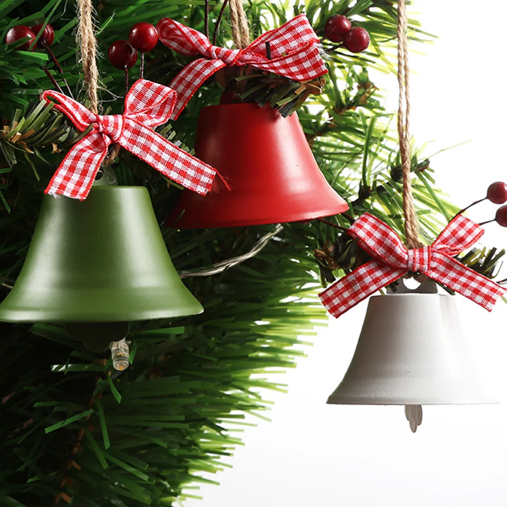 

6Pcs Xmas Bells Pendant Hanging Ornament for Christmas Tree Decor Outdoor Indoor Party Wall Doorway Holiday Display