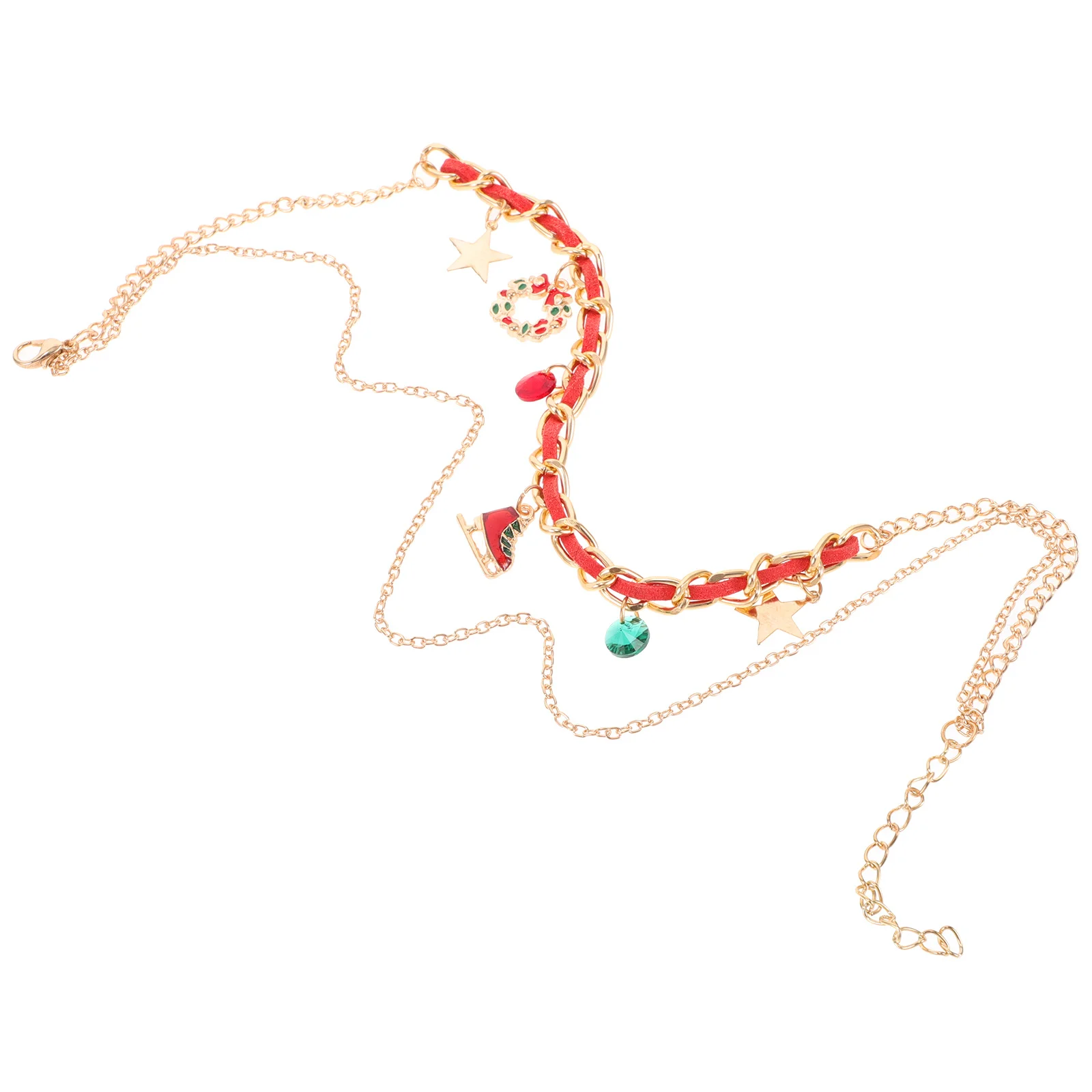 

Christmas Snowman Pendant Necklace Women Multi-Layer Exquisite Xmas Charm Necklace Holiday Party Jewelry Exquisite Neck Chain