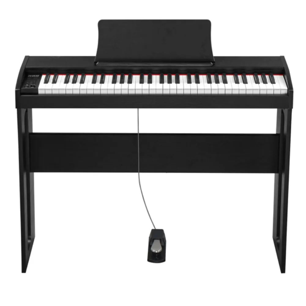 

GPP-100 61 Key Piano Semi-Weighted Standard Keyboards Digital Piano with Furniture Stand MIDI Bluetooth Headphone for Piano