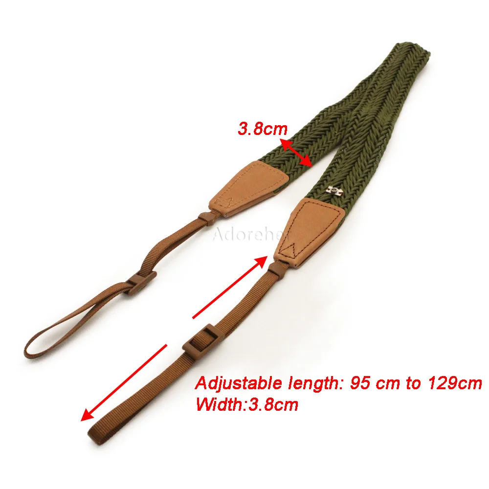 Camera Strap Belt Adjustable Vintage Camera Strap Shoulder Neck Belt For Sony Nikon SLR DSLR Camera Universal Accessories