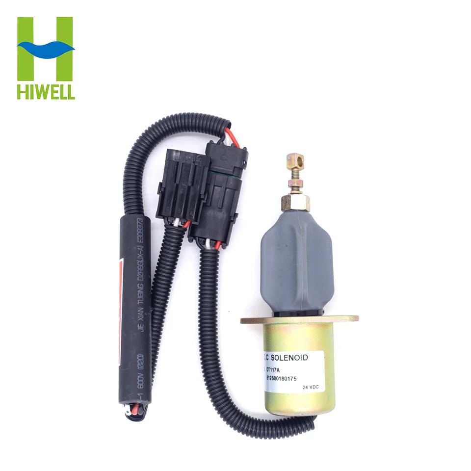 24V Fuel Solenoid DT117A 612600180175 Diesel Generator Fuel Shut Off Solenoid For Weichai Excavator Engine