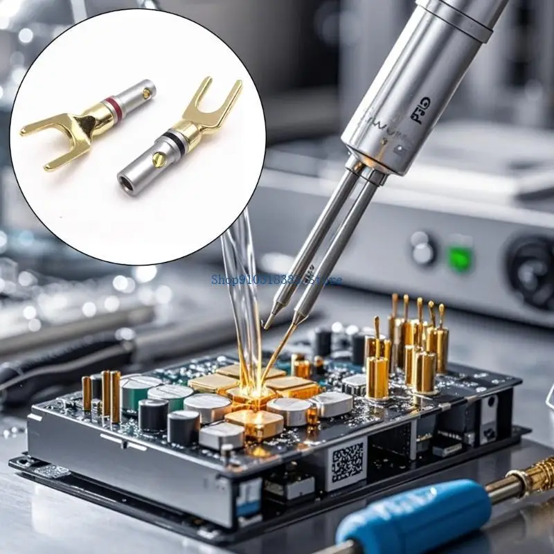 Gold Plated Speaker Plug Wire Connector for Auditory Components Enhances Sound