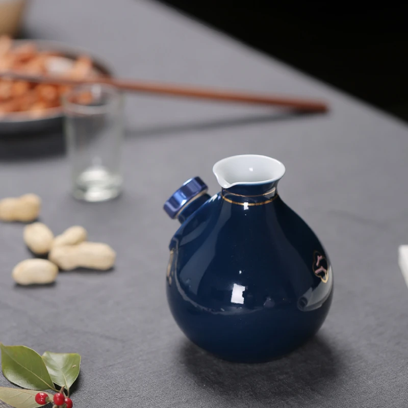 Handwork One-piece Wine Pot Creative Personality Warming Vessel for Wine Modern Simple Household Ceramic Fashion Empty Bottle