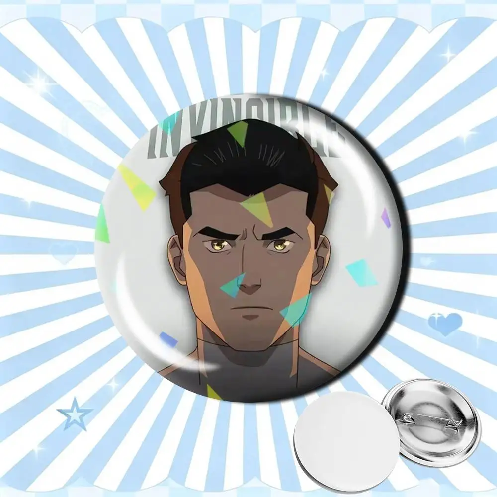 I-InvincibleS Omni-M-Mark 25 32 44 58 75mm Badges Personalized Round Brooches Pins Accessory Customizable