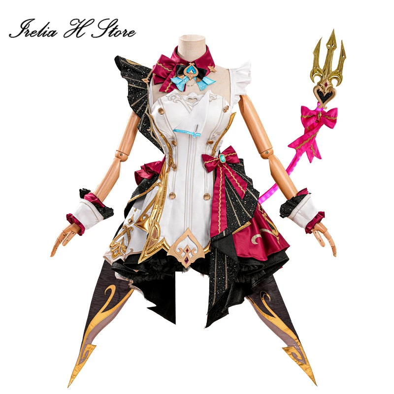 أزياء Irelia H Escoffier من Genshin Impact التأثيرية لعبة Escoffier فستان جميل أزياء الهالوين للنساء