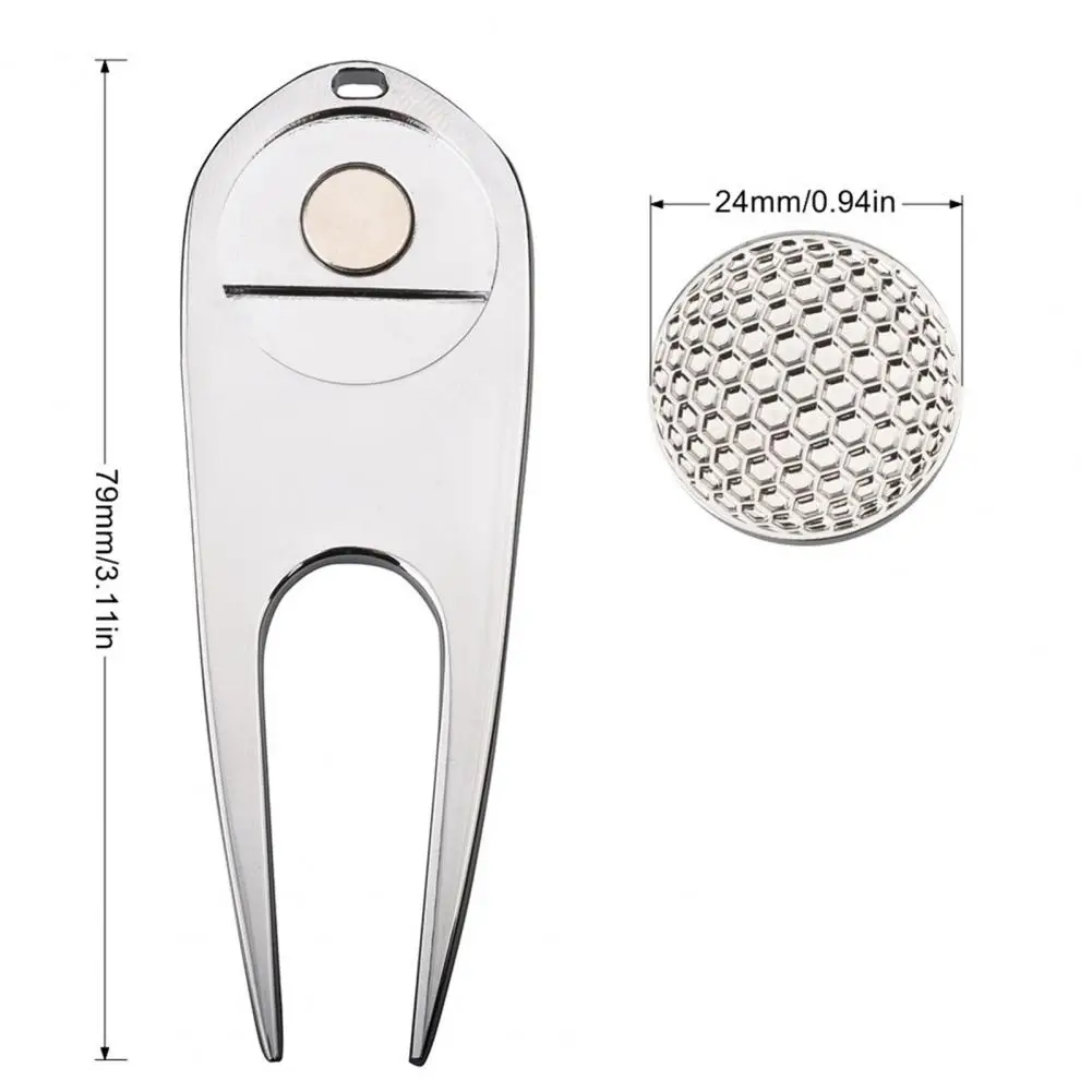 Golf Supplies Portable Zinc Alloy Golf Divot Tool with Multi-functional Cleaner Compact Size Rust-proof Golf Club Accessory