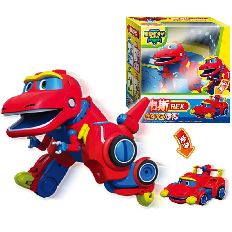 Figuras de Acción Gogo Dino 2026 con Mínima Deformación, REX Transformable en Auto, Avión, Lancha, Grúa, Juguetes de Dinosaurios para Niños