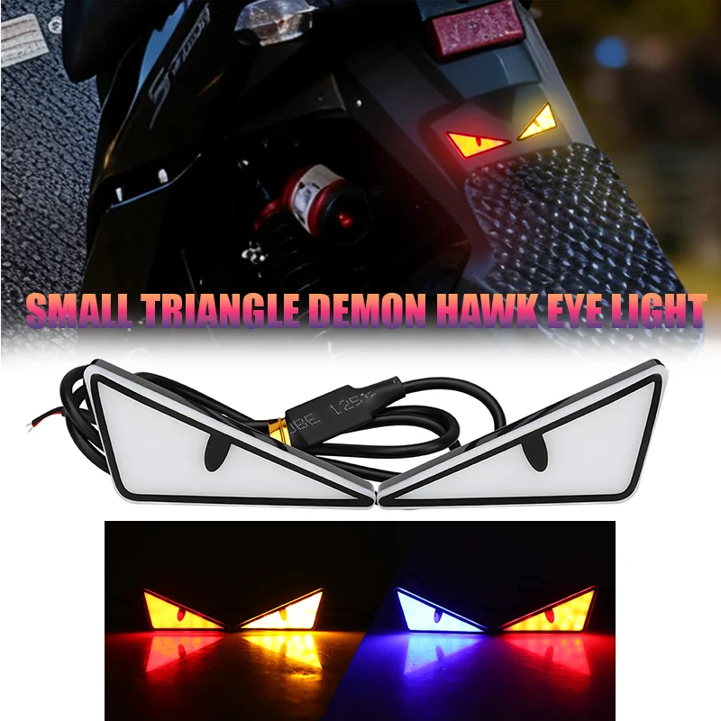 Car LED Devil Eyes Light Demon Eyes Headlight Universal Motorcycle Mini Turn Signal Flasher Tail Lamp Auto Decoration Lights