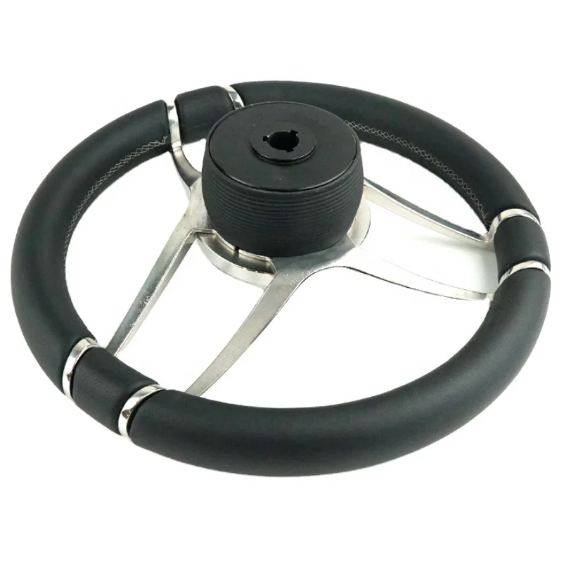 Little Dolphin Top Quality Boat Accessories Steering Wheel 3 Spoke Coating for Kayak/Yacht/Ship Yacht