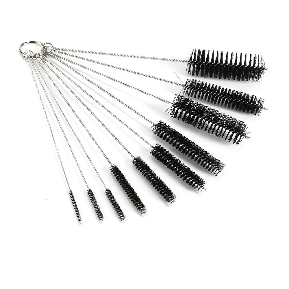 10Pcs Set Stainless Steel Cleaning Brush For Weed Pipe Clean Glass Hookah Smoking Cachimba Pipas Fumar Feeding Bottle Brush