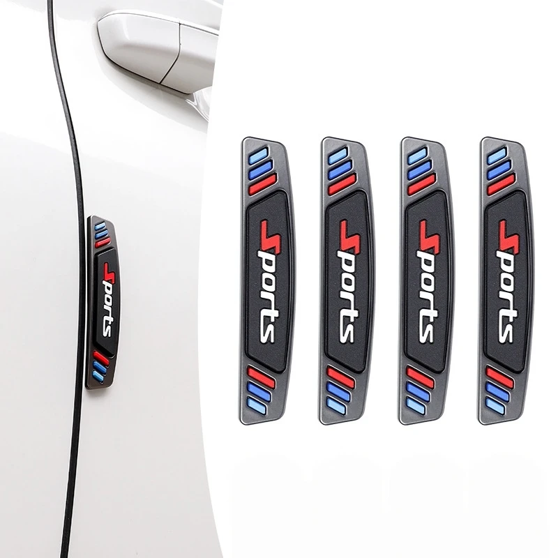 4Pcs/Set Car Door Side Anti-collision Decorative Guard Plate Anti-scratch, Car Anti-collision Strip For Universal Car