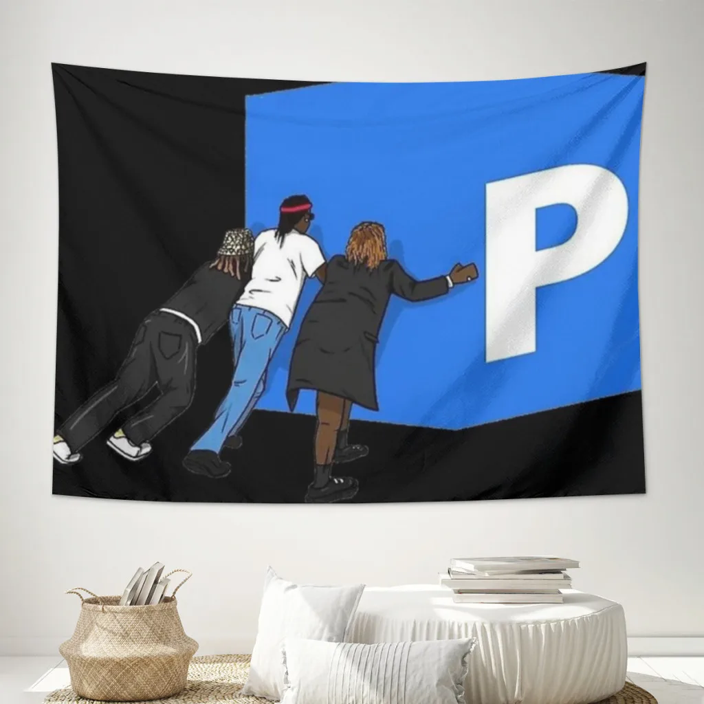 pushin-p-gunna-future-young-thug-ds4ever-drip-season-fan-art-tapecaria-de-suspensao-de-parede-decoracao-de-parede-para-casa