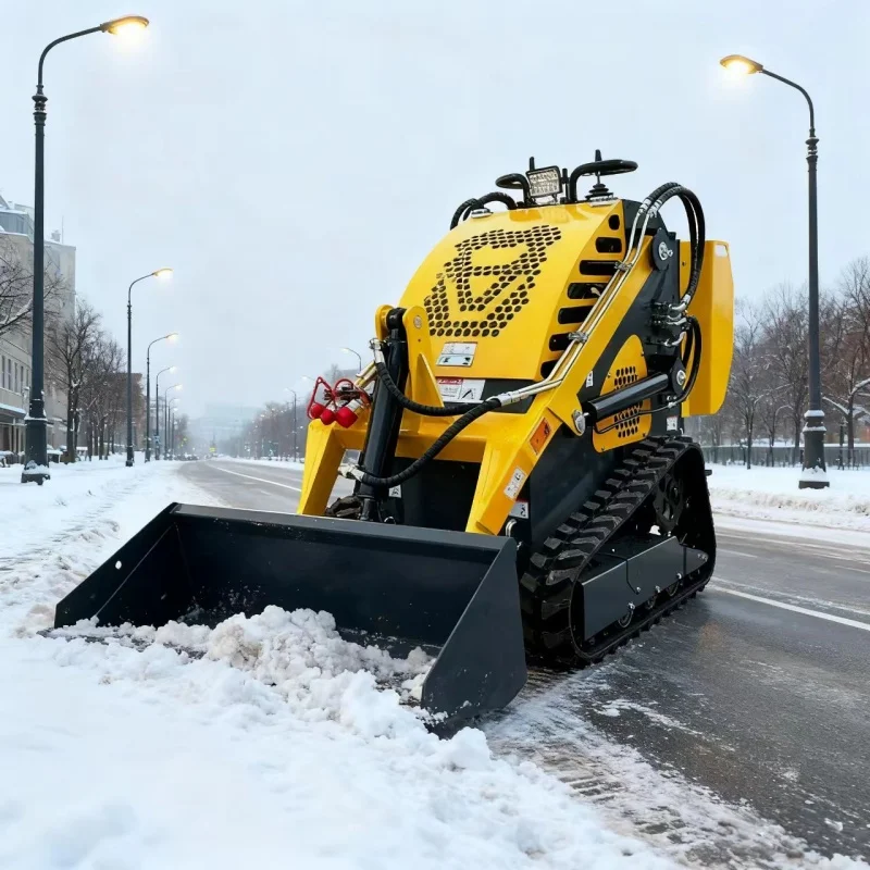 Loader Skid Steer Tugas Berat yang Dapat Disesuaikan, Mini Loader Skid Steer, Loader Skid Steer Beroda Rantai Multifungsi EPA