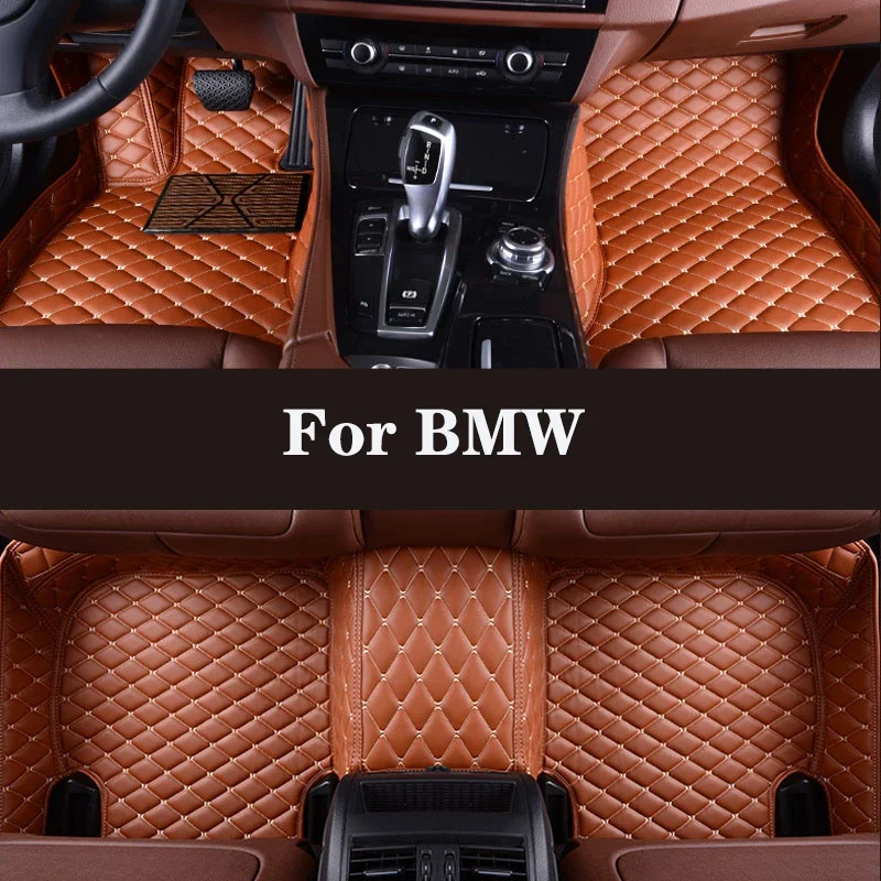 

Full Surround Custom Leather Car Floor Mat For BMW M4 Convertible M5 F10 M6 (2door) (4door) IX3 2002ti Z3 M850i Auto Parts