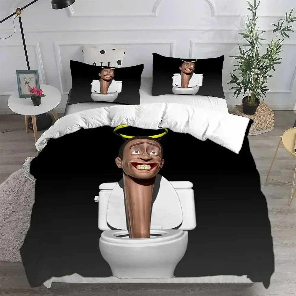 

Game Skibidi Toilet Arale 3D NEW Duvet Cover Pillowcase Bedding Set Adult Girl Bedroom Decoration Children Single Double Large