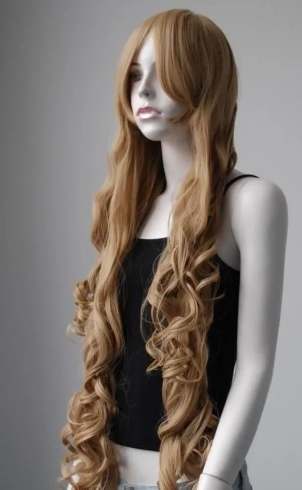 

WIG Peluca perruque parrucca Popular Heat Resistant hair Fashion Dark Brown Long Wavy Anime party Cosplay Wig Full Wig HW