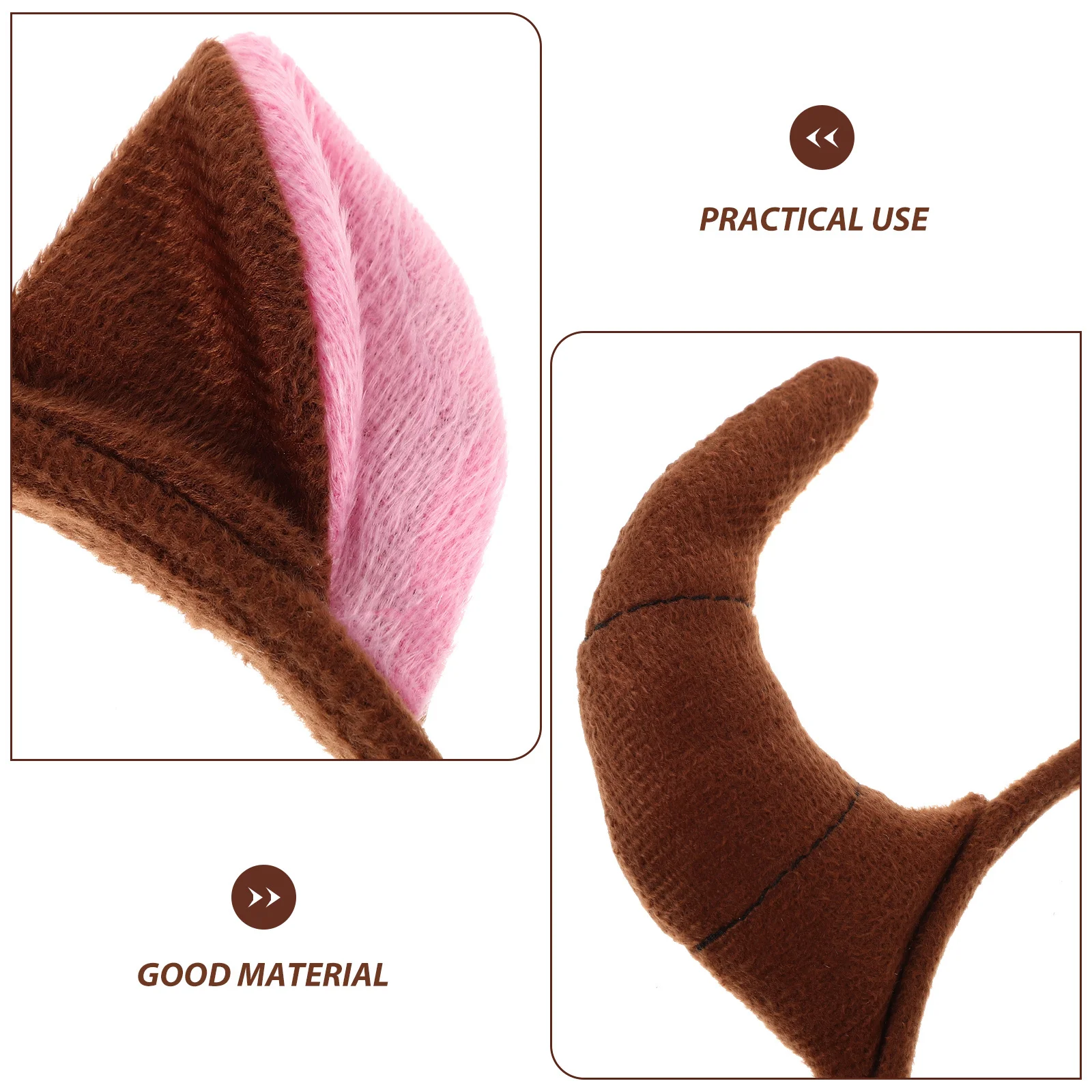 Bull Horns Headband Kids Cow Costume Set Animal Ears Accessories For Halloween Party Masquerade Cosplay Dress Up