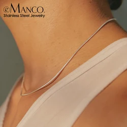 eManco European and American fashion Stainless steel men's Necklaces titanium steel octagonal chain collarbone chain Wholesale