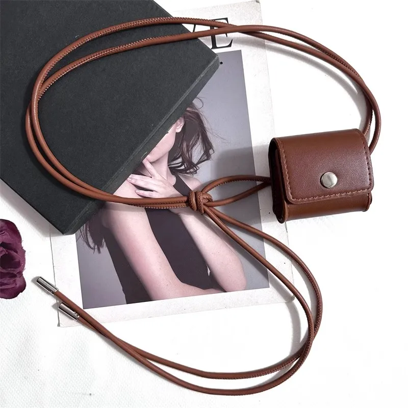 

Women Fashion PU Leather Bag Corset Female Cummerbund Coat Waistband Dress Decration Narrow Belt J1338