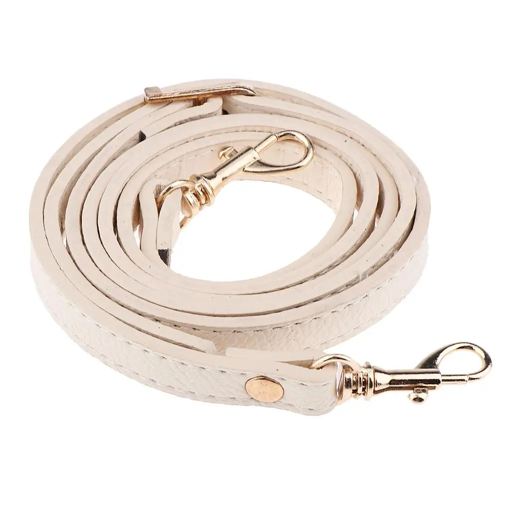 Adjustable Leather Shoulder Bag Strap Belt Replacement Lobster Clasps , Beige