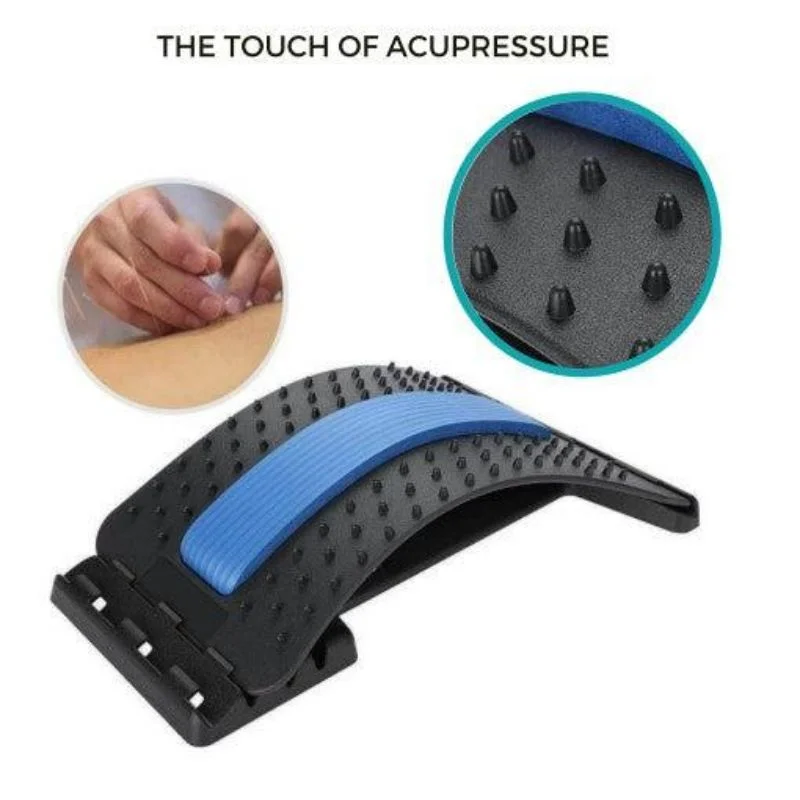 Spinal Curve Back Stretcher Magnetotherapy Multi-Level Adjustable Stretcher Waist Neck Fitness Lumbar Cervical Spine Pain Relief