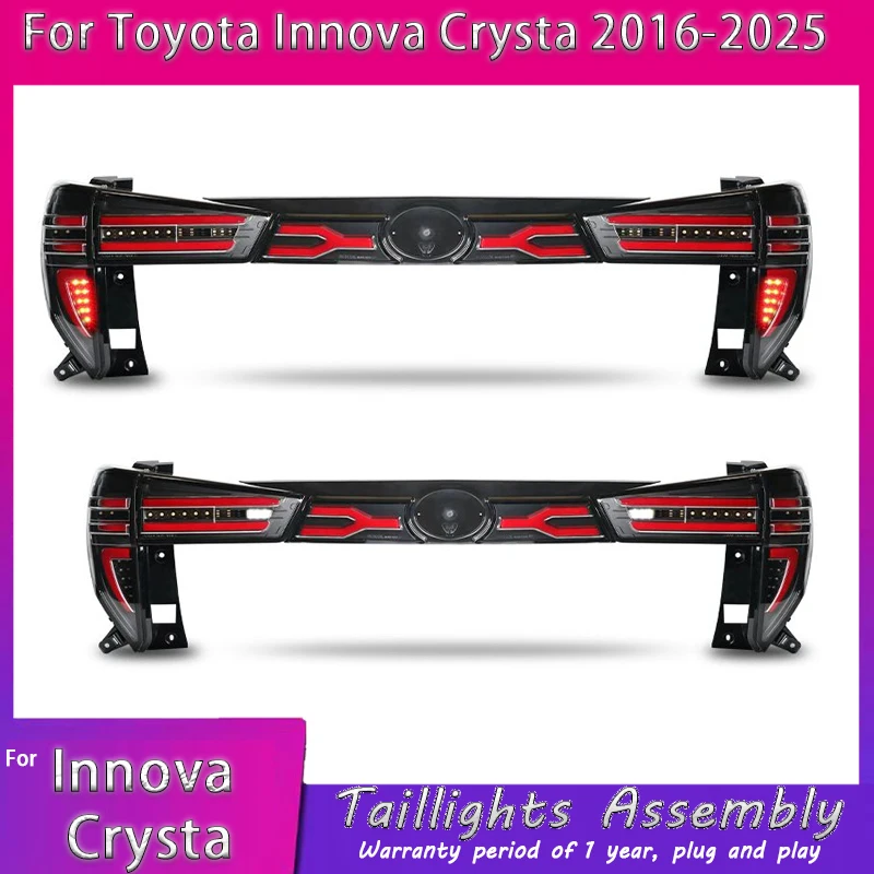 

Newest Design Car LED Taillights For Toyota 2016 2017 2018 2019 -2025 Innova Crysta Tail Lamp With Full Led Innova Accessories