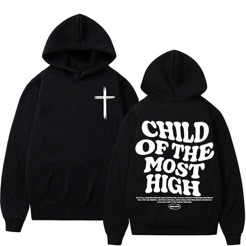 Aesthetic Bible Verse Hoodies Faith Hoodie Jesus Sweatshirt Christian Gift Casual Pullover Oversized Long Sleeve Thermal Hoodie
