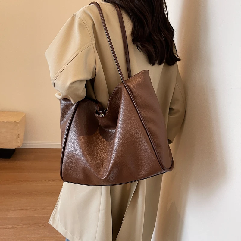 Weiche Leder frauen Tasche Hohe Kapazität Schulter Frauen Tasche Einfache Einfarbig Handtasche Geldbörse Weibliche Top-Griff Tasche Büro handtasche – Detail 24
