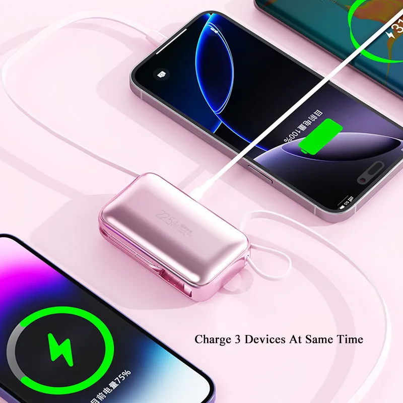 10000mAh Power Bank  22.5W PD20W Fast Charging Mini Powerbank Portable Charger External Battery for iPhone Xiaomi Samsung Huawei view 6