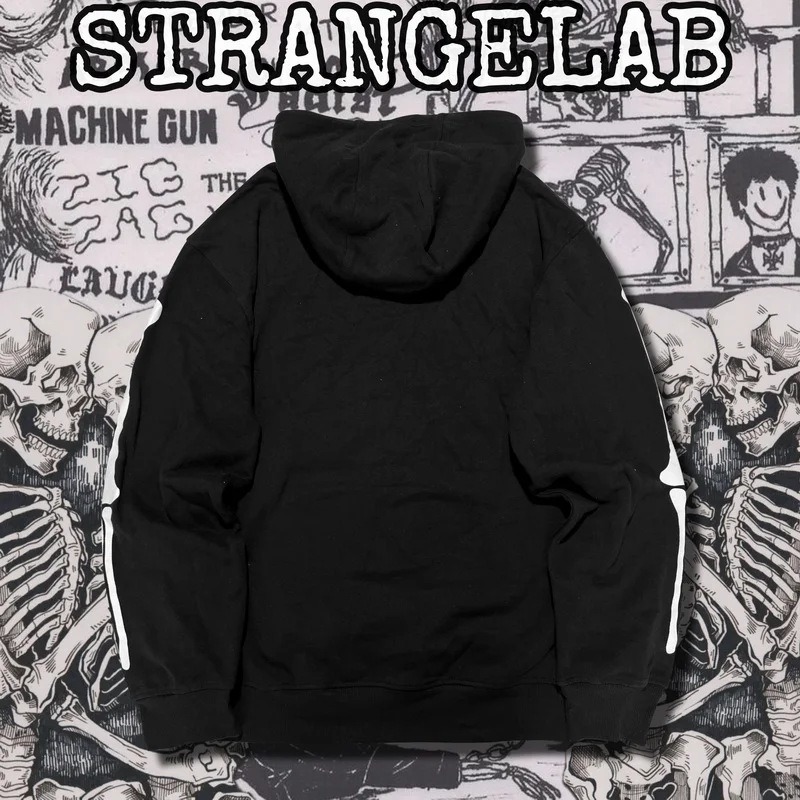 مضيئة هيكل جمجمة هوديي فضفاض ex loween Punk Sle طويل Sve البلوز القطن البوليستر مزيج ارتداء اليومي