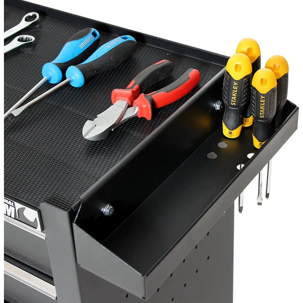 Прочный стальной комод для инструментов с запираемыми дверцами черного цвета (TZ12)