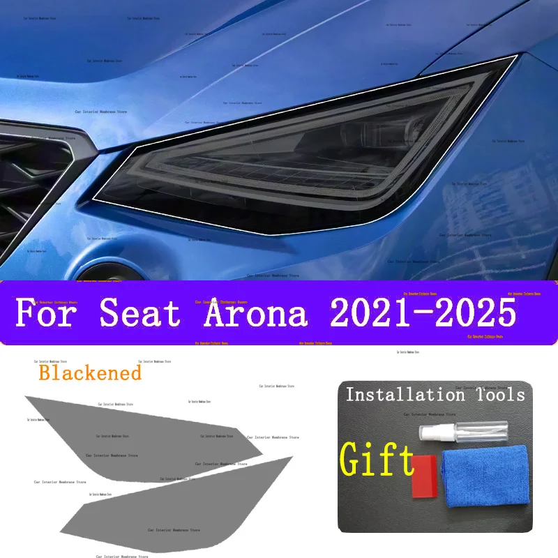 

For Seat Arona 2021-2025 TPU Car Exterior Headlights Anti-Scratch Protective Film Headlamps Repair Sticker Accessories Refit