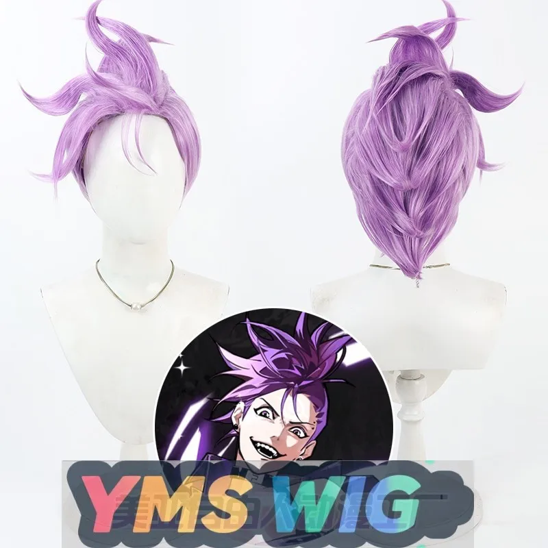

[YMS WIG] To Be Hero X Динозавр Мальчик Косплей Парик Фиолетовый Ирокез