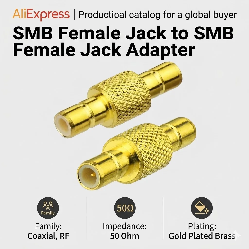 

Superbat SMB Jack to Female RF Coaxial Adapter Car Radio Aerial Connector Compatible with Revo DAB