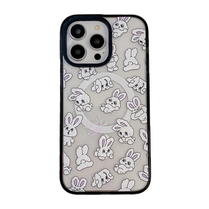 

MagSafe Acrylic Cartoon Rabbit Phone Case Cover for IPhone 11 12 13 14 15 Pro Max Case for IPhone 14 Pro Max