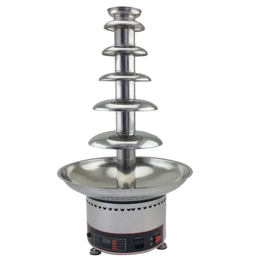 Fontana di cioccolato a cascata commerciale Fontana di fonduta di cioccolato di quinta generazione in acciaio inossidabile a 6 strati per Ce elettrico per feste