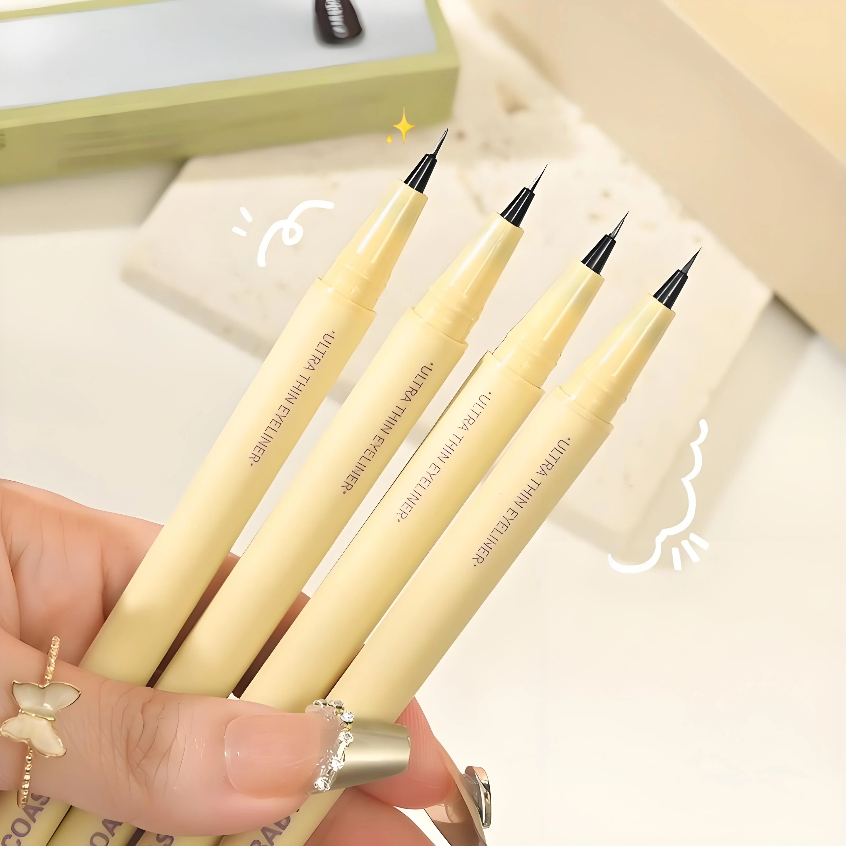 Waterproof Sweat-Proof Eyebrow Pencil - Smudge Proof, Long Lasting, Ultra Fine Tip, Natural Hair Strokes, Easy to Apply