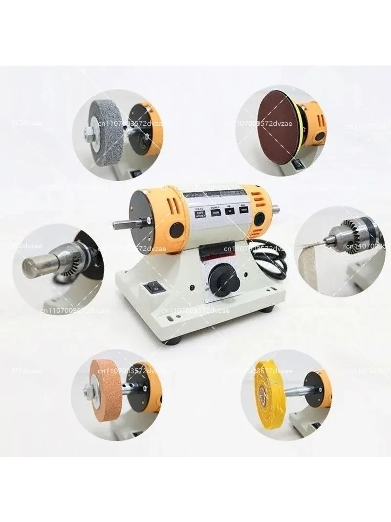 

220V adjustable speed polishing machine, multi-functional desktop lathe polishing, woodworking manual DIY
