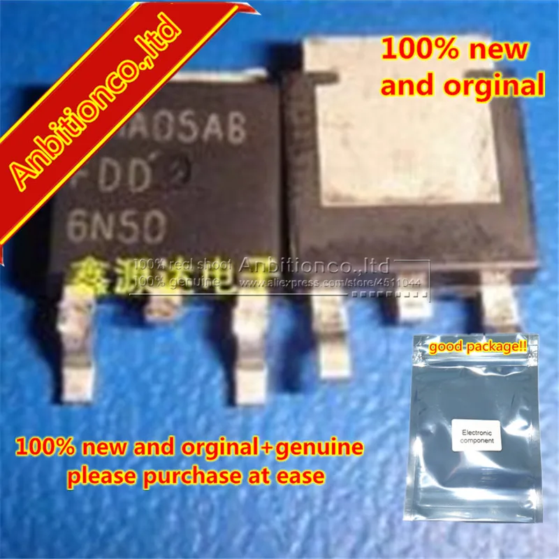 10pcs 1005 new and orginal FDD6N50TM 500V N-Channel MOSFET TO-252  in stock