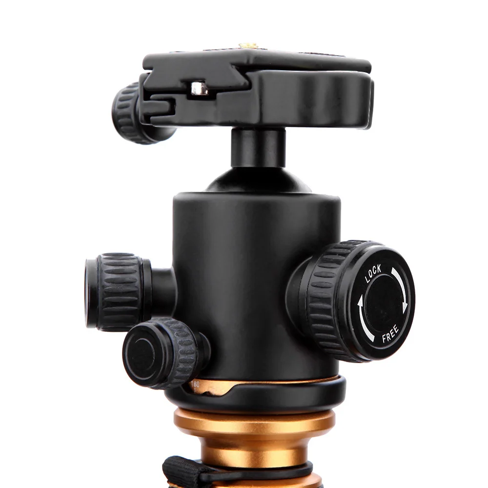 Q999C المحمولة انفصال ألياف الكربون ترايبود Monopod للتغيير الكرة رئيس للسفر اطلاق النار SLR DSLR صندوق كاميرا الفيديو #4