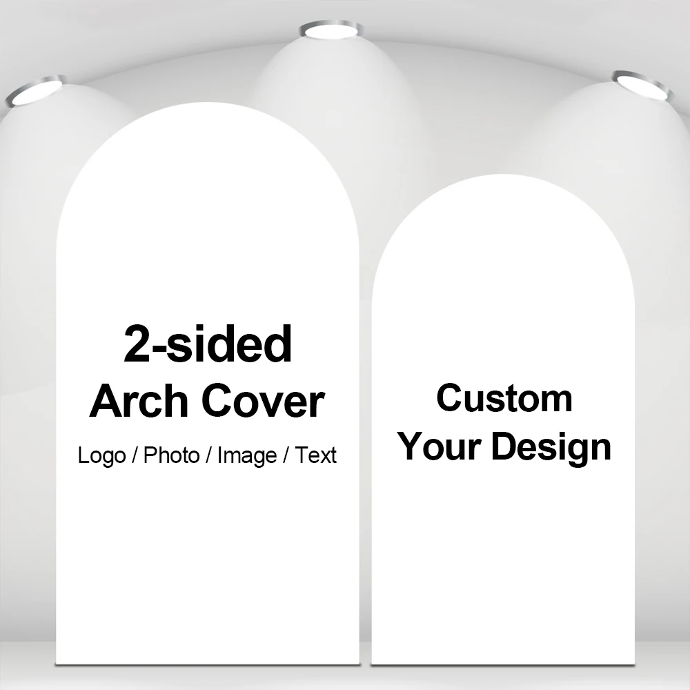 Yeele personnalisé 2 faces arc couverture toile de fond Image personnalisée Logo texte bébé douche anniversaire mariage fête décor Photo arrière-plans